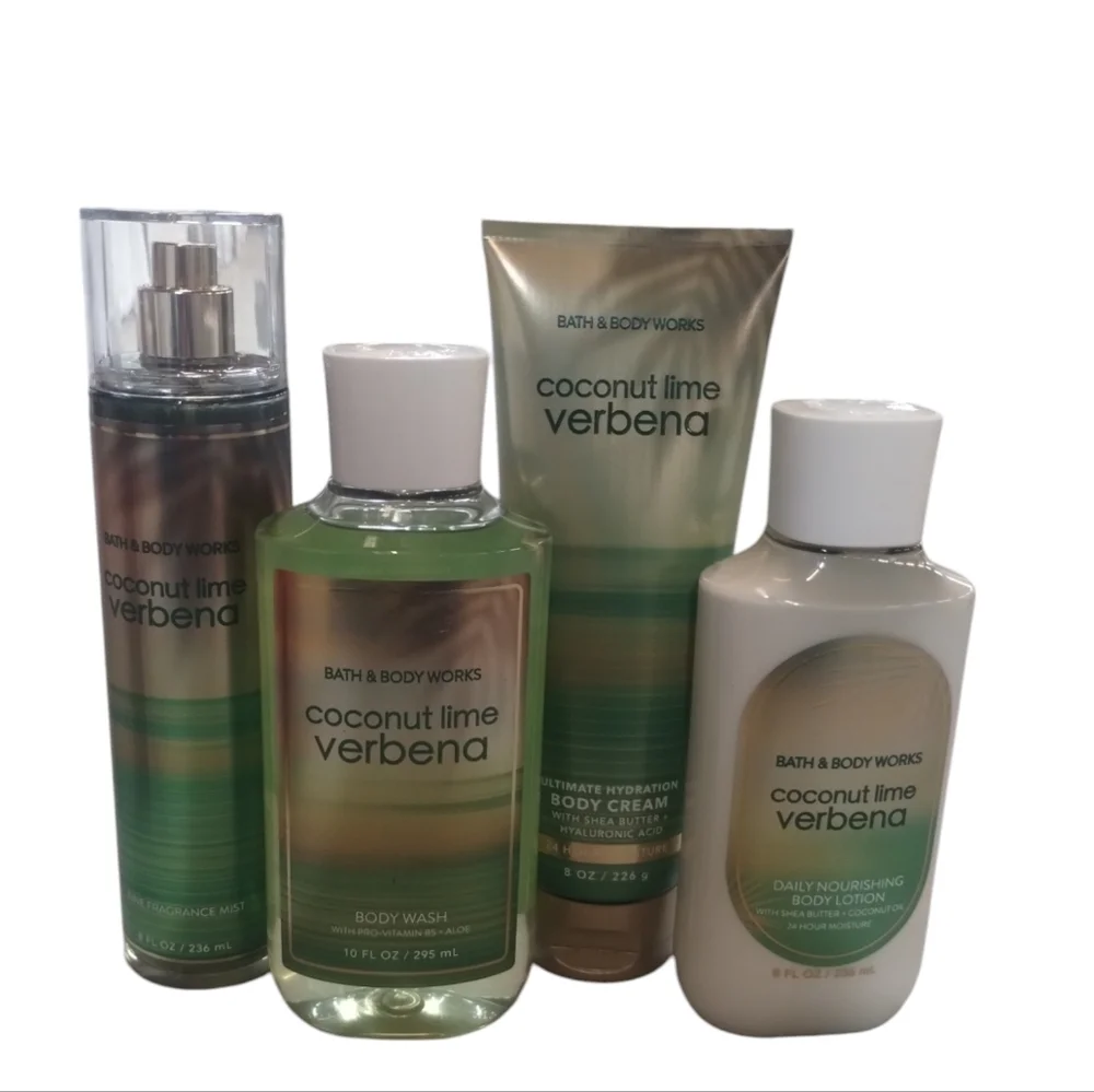 Bath‎ and Body Works DISCONTINUED 4pcs COCONUT LIME VERBENA Mist, Gel, Cr…